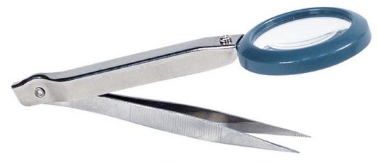 Excel -  4 1/2" Magnifier with Tweezers image