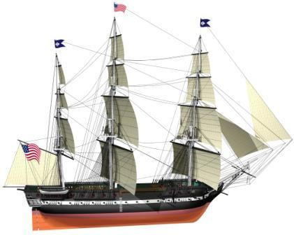 Billing - 1/100 USS Constitution Boat Kit image