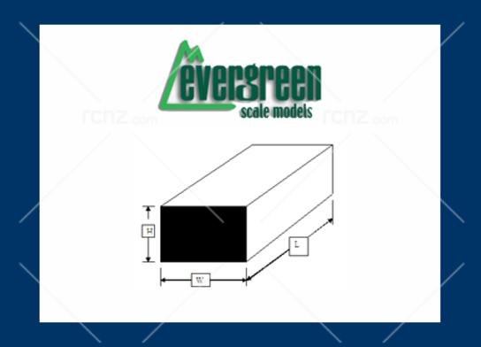 Evergreen - Styrene Strip White 0.40mm x 0.50mm (10 pcs) image
