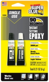 Super Glue - 90 Seconds Instant Setting Single Use Epoxy 6g image