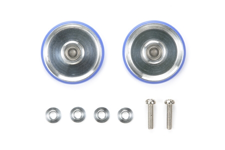 Tamiya - Mini 4WD Jr 19mm Aluminium Rollers W/Plastic Rings(Dish Type) image