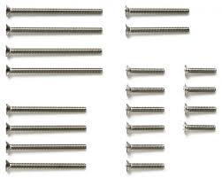 Tamiya - Mini 4WD Stainless Steel Ctr Sunk Screws(5 Sizes) image