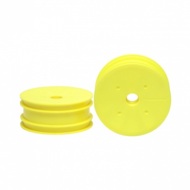 Tamiya - DN-01 Front Dish Fluro Yellow Wheels (2 pcs)  image
