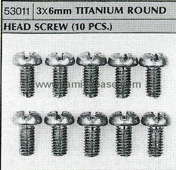 Tamiya - Titanium Round Screw 3x6mm (10pcs) image