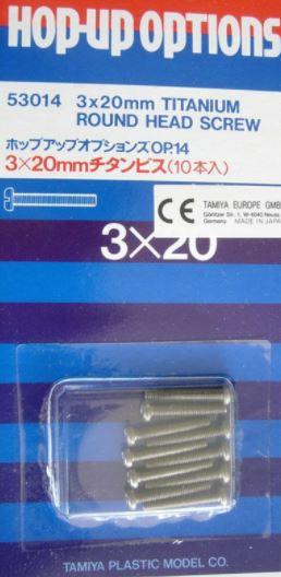 Tamiya - Titanium Round Screw 3x20mm (10pcs) image