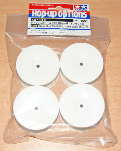 Tamiya - White Dish Wheels 26mm Offset 0 (4pcs) image