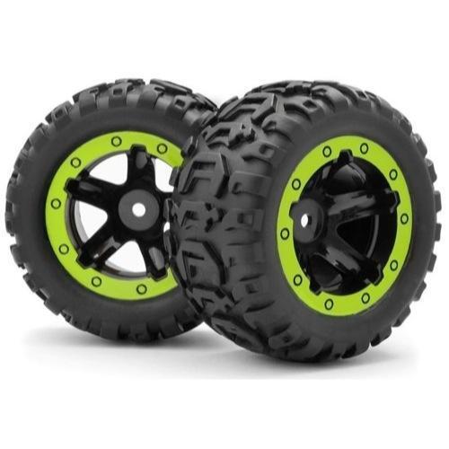 Blackzon Slyder ST Wheel & Tyre Set Green (2pcs) image