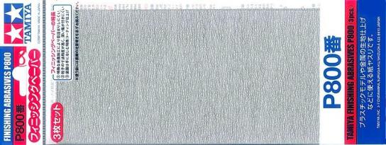 Tamiya - Finishing Abrasives P800 (3pcs) image