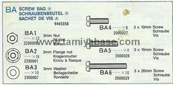 Tamiya - Avante 2001 Screw Bag A image