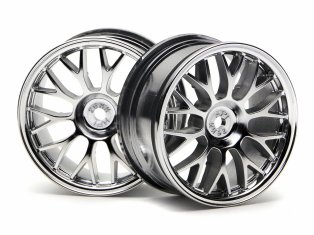 HPI Racing Mesh Wheel 26mm Chrome (1mm offset) image