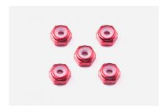 Tamiya - Mini 4WD 2mm Lock Nut Red (5 pcs) image