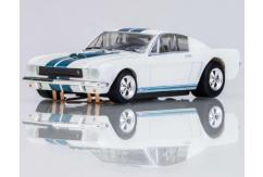 AFX Racing - Ford Mustang Shelby GT350 White/Blue Mega G+ Slot Car image
