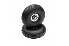 Dubro - Treaded Chrome Wheels 3-1/2" (2pcs) image
