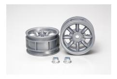 Tamiya - M Chassis 8-Spoke Silver Wheel (2pcs) image