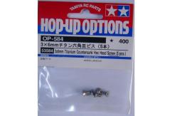 Tamiya - 3x6mm Titanium Countersunk Hex Head Screw (5pcs) image