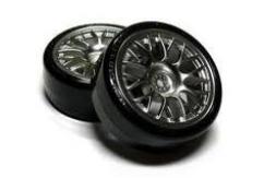Tamiya - Mesh Wheel & Super Drift Tyres 24mm (2pcs) image