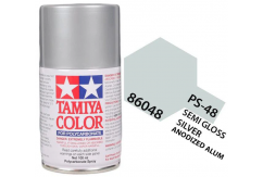 Tamiya - PS-48 Polycarb Semi Gloss Silver Anodized Aluminium Spray 100ml image