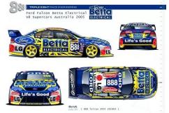  RCNZOOM - 1/10 Ford Falcon Betta 888 Clear Lexan Body Set image