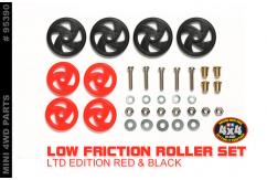 Tamiya - Mini 4WD Low Friction Roller Set - Red & Black image