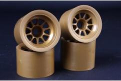 Tamiya - F-104 Mesh Wheels Rear Tyre Gold image