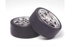 Tamiya - 6 Spoke Wheel With Drift Tyre 26mm + 2  (2pcs) image