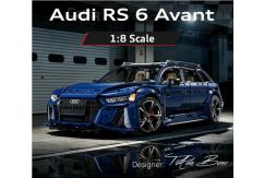 CaDA Block - 1/8 Audi RS6 Avant Block Set 4663pcs (Lego Technic Style) image