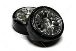 Tamiya - Mesh Wheel & Super Drift Tyres 24mm  image