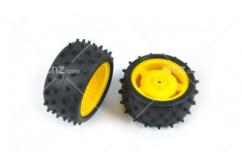 Tamiya - Super Fighter DT-02 Rear Tyre/Wheel Set image