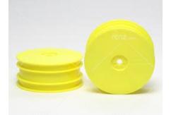 Tamiya - DB-01 Front Dish Fluro Yellow Wheels ( 2 pcs)  image