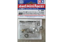 Tamiya - Mini 4WD Wide Aluminium Rollers W/Ring (13-12mm) image