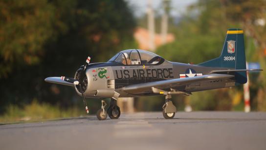  VQ Model - T-28 Trojan EP/GP 1.20 Size (20cc) USAF Silver ARF Kit image