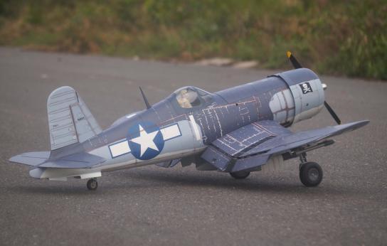 VQ Model - F4U Corsair EP/GP 120 Size (20cc) Navy Blue Version ARF Kit image