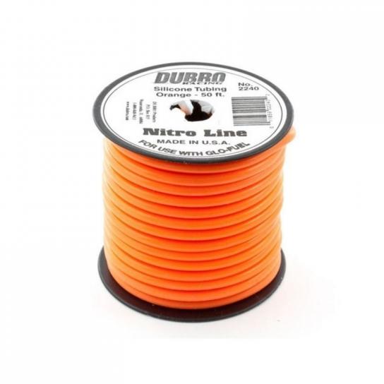 Dubro - Nitro Line Silicone Fuel Tubing Orange 50ft image