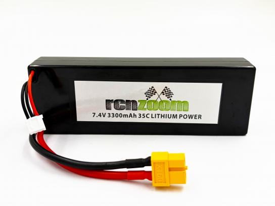  RCNZOOM - 7.4V Li-Po Battery 3300mah 35C Hardcase with XT60 image