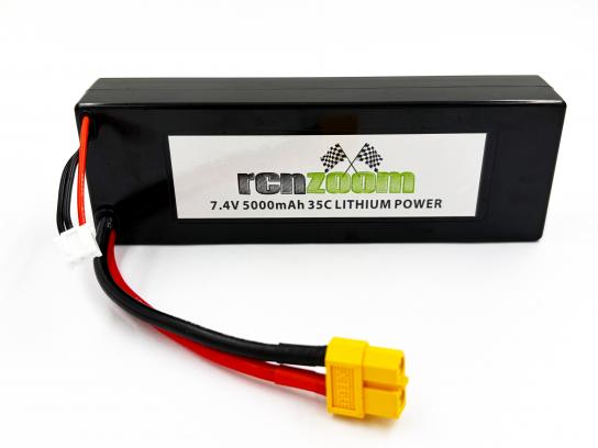  RCNZOOM - 7.4V Li-Po Battery 5000mah 35C Hardcase with XT60 image