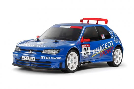 Tamiya - 1/10 Peugeot 306 Maxi Blue Painted Body BT-01 Kit image
