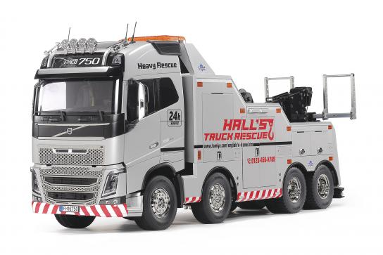 Tamiya - 1/14 Volvo FH16 Globetrotter 750 8X4 Tow Truck Silver Edition image