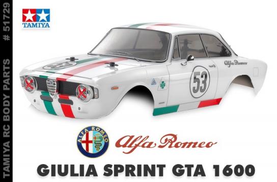 Tamiya - 1/10 Alfa Romeo Giulia Sprint GTA Club Racer Clear Body Set image