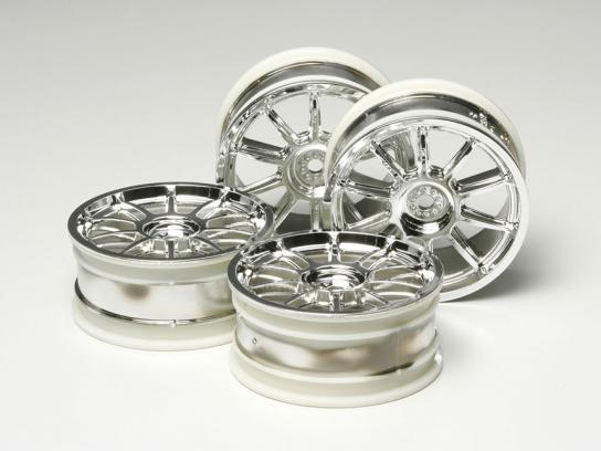 Tamiya - 10 Spoke Chrome Plated Wheel Set (4pcs) image