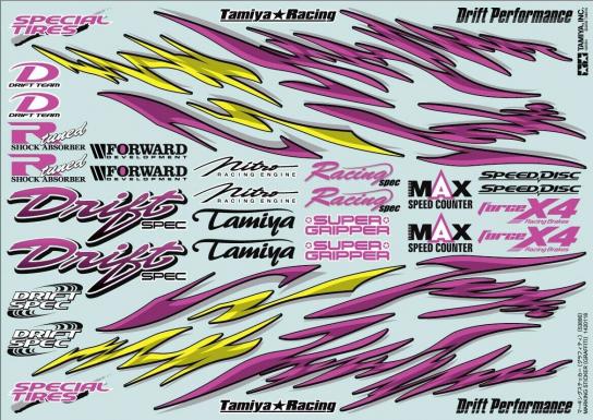 Tamiya - 1/10 Body Graffiti Marking Sticker Set image