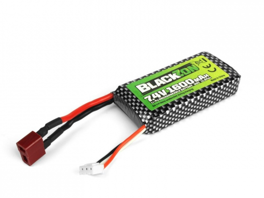 BlackZon - 7.4v Li-Ion Battery 1600mah with Deans Ultra-T Plug image