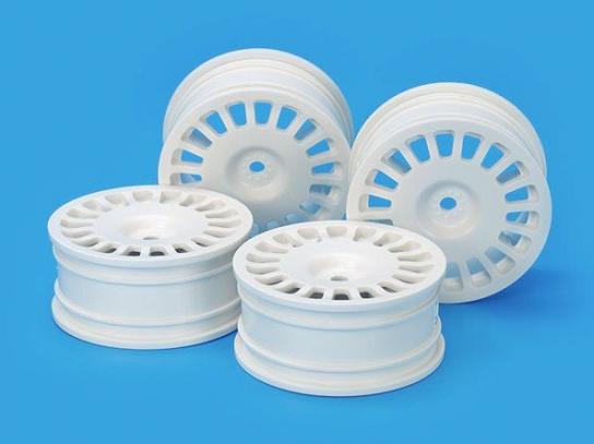 Tamiya - 24mm White Rally Dish Wheels 0 Offset (4pcs) image