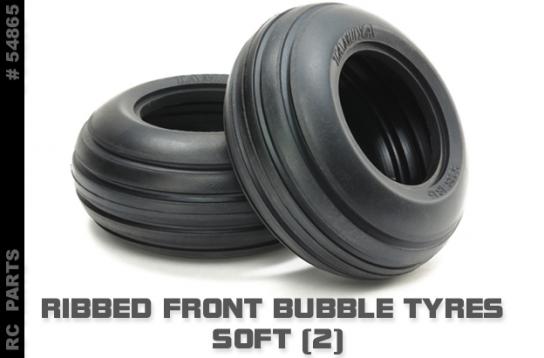 Tamiya - Ribbed Front Bubble Tyres Soft (Pair) image