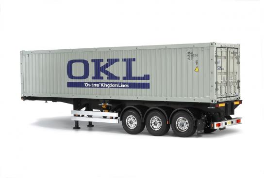 Tamiya - 1/14 Container 3-Axle Trailer with 40ft OKC Container Kit image