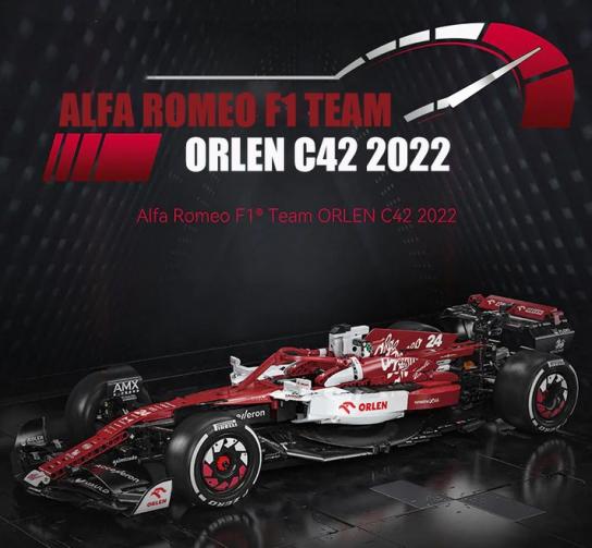 CaDA Block - 1/8 Alfa Romeo C42 F1 Car Team Orlen 1868pcs (Lego Technic Style) image