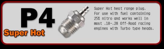 O.S - #P4 Turbo Plug Super Hot Off-Road image
