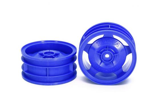 Tamiya - 4WD Buggy Blue Front Star Dish Wheels (2) image