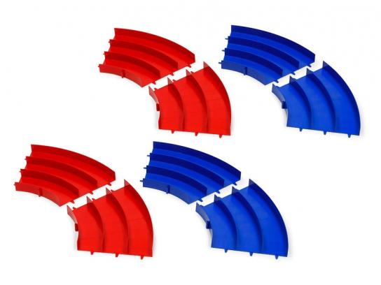 Tamiya - Japan Cup 2 Lane Circuit Curve Blue/Red 4pcs image