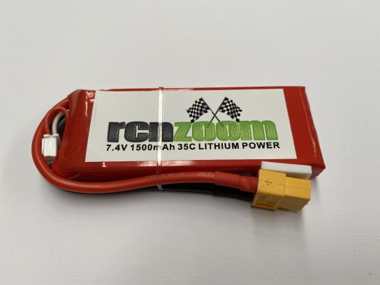  RCNZOOM - 7.4V Li-Po Battery 1500mah 35C image