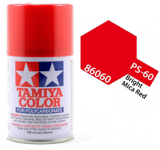 Tamiya - PS-60 Polycarb Bright Mica Red Spray 100ml image